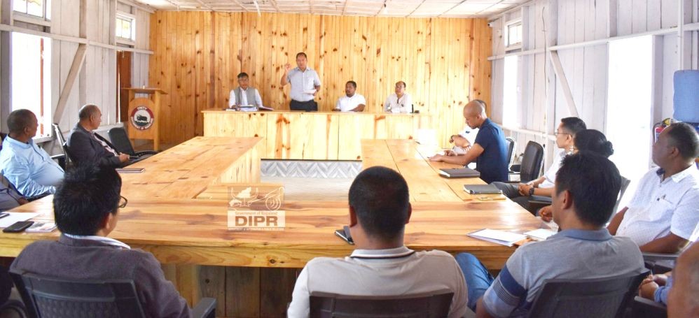 Noklak District Planning & Development Board (DPDB) meeting underway at Panso Headquater on May 12. (DIPR Photo)
